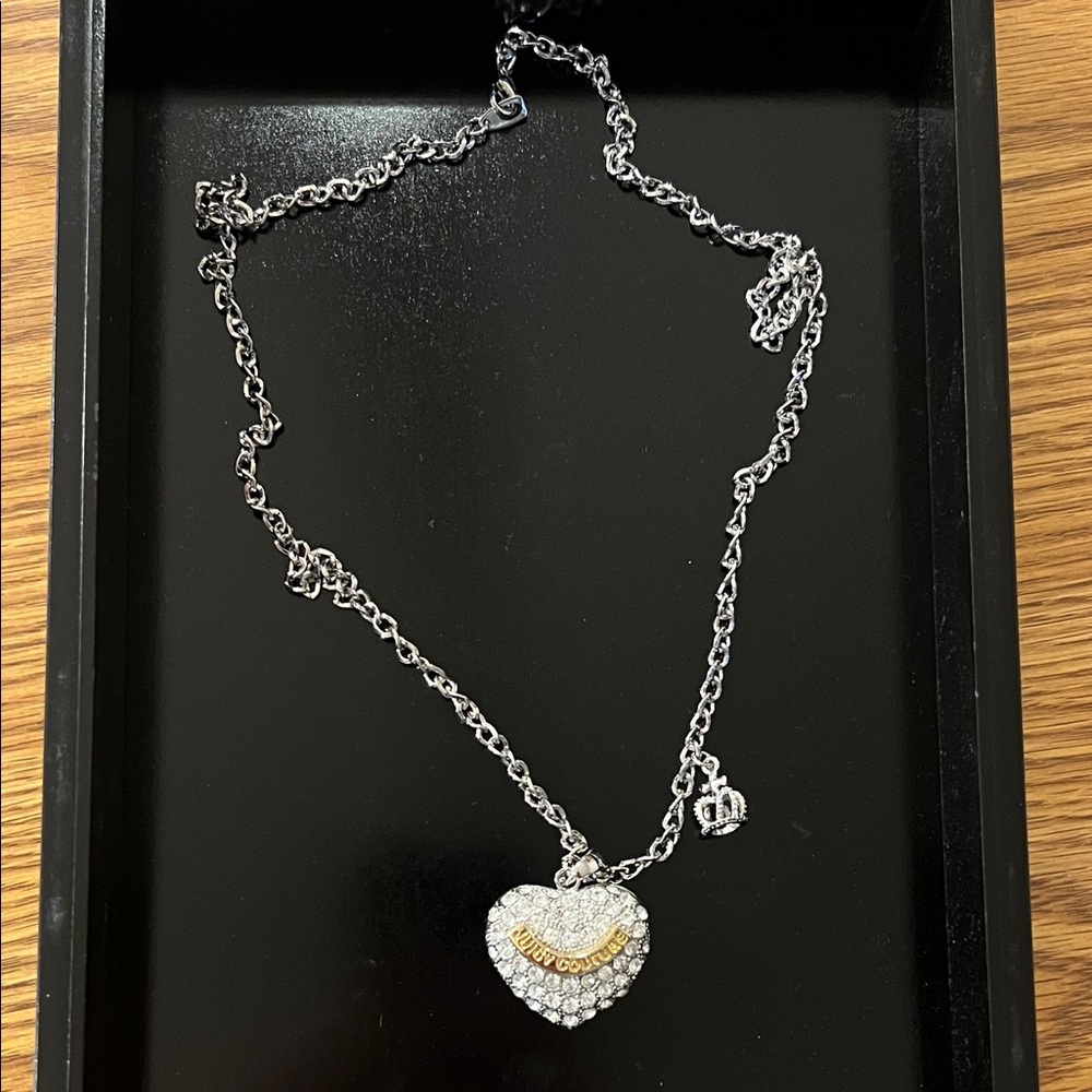 Juicy Couture Silver Heart Pendant Necklace